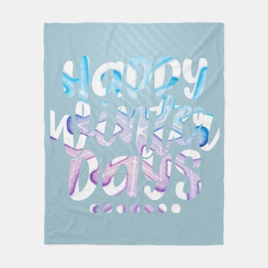 Happy Winter Days Fleece Blanket フリースブランケット (正面)
