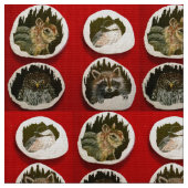 Happy Winter Friends ファブリック (クローズアップ)