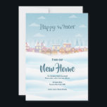 Happy Winter New Home発表 案内状<br><div class="desc">冬の新しいホーム発表とともに移動したことを皆に知らせるテーマ。() Freepik ()によって設計)。 ()カードは文字カスタマイズ、フォントおよびフォントの色に対する簡単である。() ()あなたは何を探しているかはわからない。当社のすべての製品はカスタム、追加料金なしでニーズを満たすように設計できる。() ()連絡askcottonlamb@gmail.comでお問い合わせ。() ()コーディネート可能な製品：私たち頼だけ!</div>