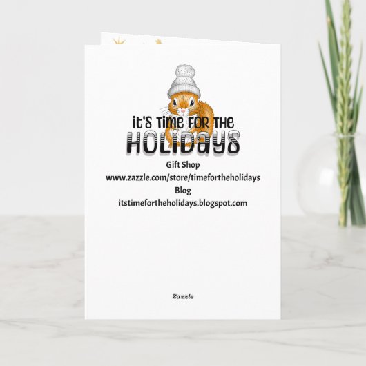 Happy Winter Solstice | Fox in Snow カード (裏面)