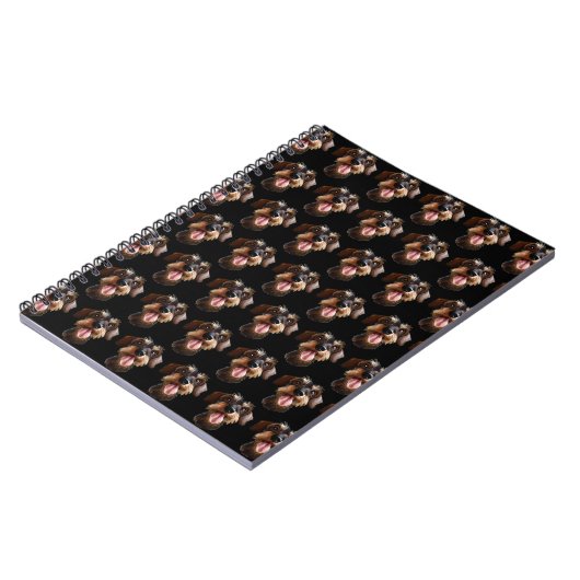 Happy Wirehed Dachshand Notebook ノートブック (左側)