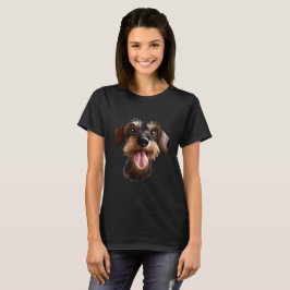Happy Wirehed Dachshund T-Shirt Tシャツ