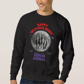happy witches night demon animal スウェットシャツ