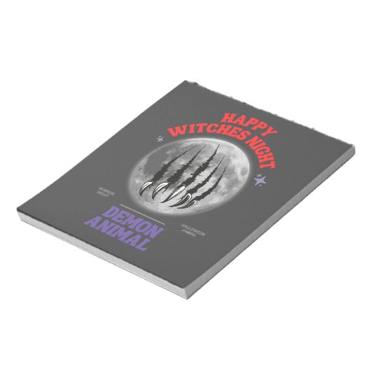 happy witches night demon animal ノートパッド (回転)