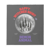 happy witches night demon animal ノートパッド (正面)