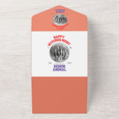 happy witches night demon animal birthday card オールインワン招待状 (外側)