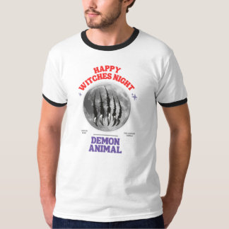 happy witches night demon animal tシャツ