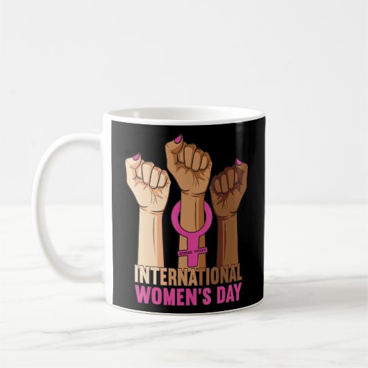 Happy Women S Day 8 March 2022, 国際的 Wome コーヒーマグカップ (左)