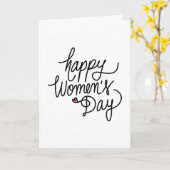 Happy Women's Day カード (黄色い花)