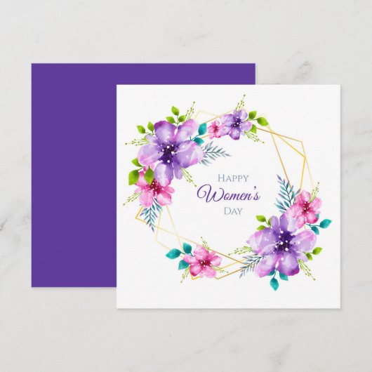 Happy Women's Day シーズンカード (正面/裏面)