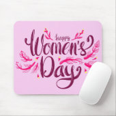 Happy Women's Day マウスパッド (マウス)