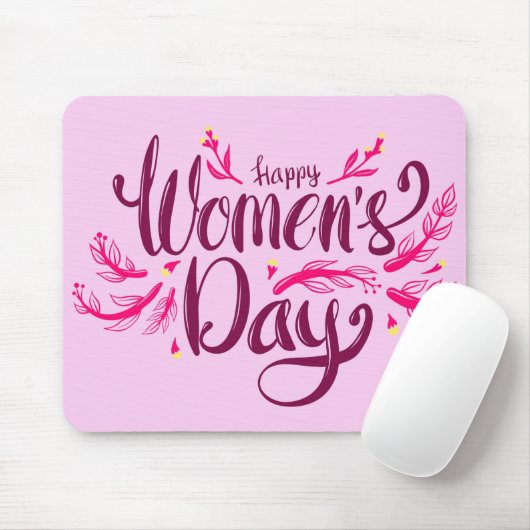 Happy Women's Day マウスパッド (マウス)
