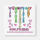 Happy Women's Day マグネット (正面)