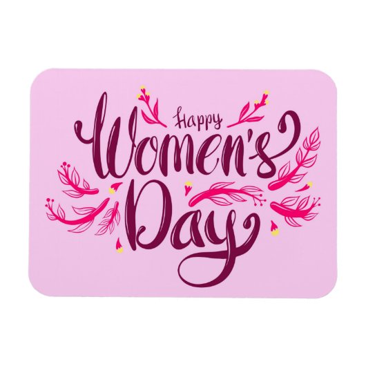 Happy Women's Day マグネット (横)