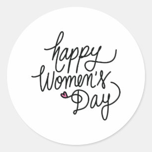 Happy Women's Day ラウンドシール