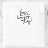 Happy Women's Day 長方形シール (バッグ)