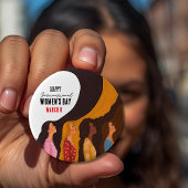 Happy Women's Day Sunset Women Profile Button 缶バッジ