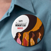 Happy Women's Day Sunset Women Profile Button 缶バッジ