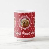 「Happy Woof Year」犬好きクリスマス コーヒーマグカップ (中央)