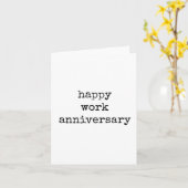 Happy Work Anniversary，ミニマリスト，タイポグラフィ カード (黄色い花)