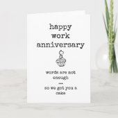 Happy Work Anniversary、同僚カード カード (正面)