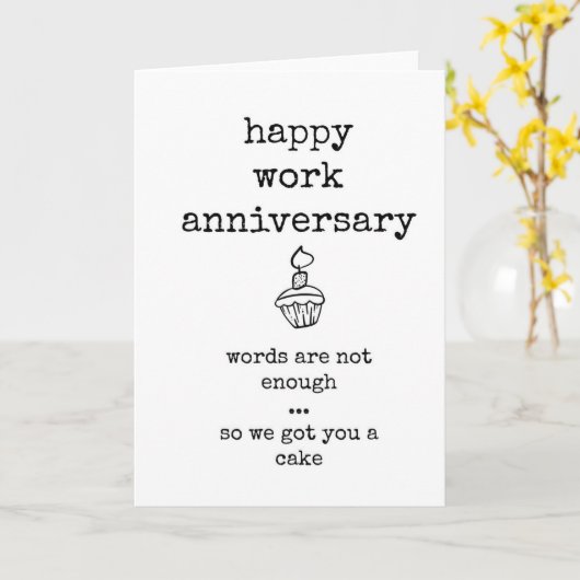 Happy Work Anniversary、同僚カード カード (黄色い花)