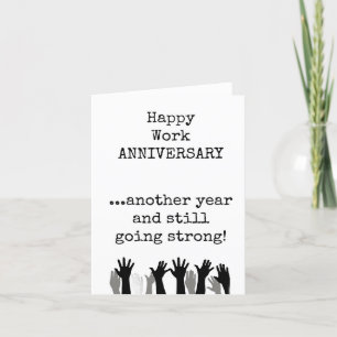 Happy Work Anniversary Card、同僚、ボス、チーム サンキューカード