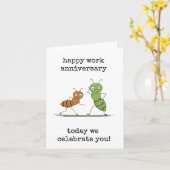 Happy Work Anniversary, Celebrate You, Funny, Cute カード (黄色い花)