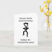 Happy Work Anniversary, Celebrate You, Minimalist カード (黄色い花)