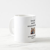 Happy Work Anniversary, Co-worker Gift, Cat Mug コーヒーマグカップ (正面左)