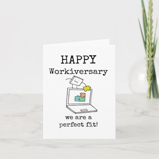 Happy Workversary、Perfect Fit、Work Bestieカード カード (正面)