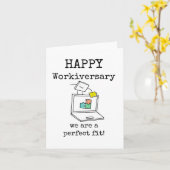 Happy Workversary、Perfect Fit、Work Bestieカード カード (黄色い花)