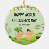 Happy World Children’s Day | 20 November セラミックオーナメント (裏面)