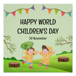Happy World Children’s Day | 20 November ポスター