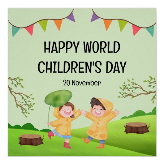 Happy World Children’s Day | 20 November ポスター (正面)