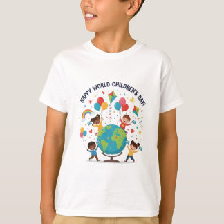 Happy World Children's Day ボーイズTシャツ Tシャツ