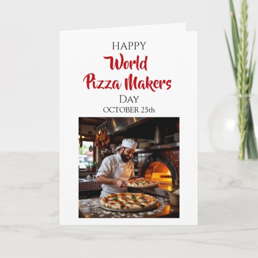 Happy World Pizza Makers Day  | October 25th カード (正面)