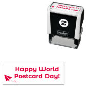 Happy World Postcard Day for postcrossing/penpal セルフインキングスタンプ (インサイチュ)
