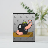 Happy Worm in Black Apple ポストカード (スタンド正面)