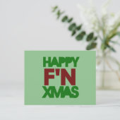 Happy Xmas humor シーズンポストカード (スタンド正面)