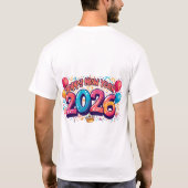 Happy Year 2026 Colorful Celebration Balloons Part Tシャツ (裏面)