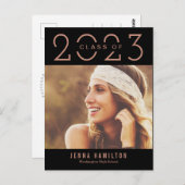 Happy Year EDITABLE COLOR Graduation Postcard ポストカード (正面/裏面)