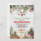 Happy Yee Hawlidays Cowboy Western Christmas Party 招待状 (正面)