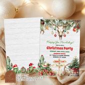 Happy Yee Hawlidays Cowboy Western Christmas Party 招待状