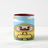 Happy Yellow Hoodie Character Mug - Sunny Day Good マグカップ (中央)