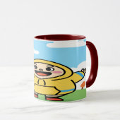Happy Yellow Hoodie Character Mug - Sunny Day Good マグカップ (正面右)