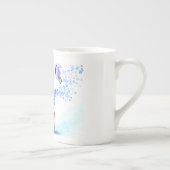 Happy Young Girl with Bike Mug ボーンチャイナマグカップ (右)