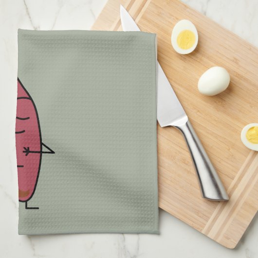 happybaked焼けるサツマイモのヤマイモのヤマイモのポテト キッチンタオル (四つ折り)