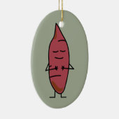 happybaked焼けるサツマイモのヤマイモのヤマイモのポテト セラミックオーナメント (右)