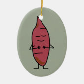 happybaked焼けるサツマイモのヤマイモのヤマイモのポテト セラミックオーナメント (正面)